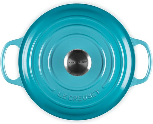 Le Creuset Enameled Cast Iron Signature Round Dutch Oven, 4.5 qt., Caribbean