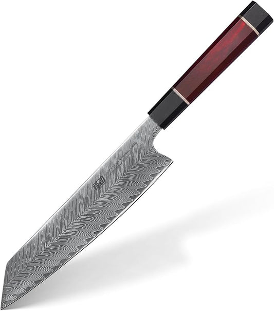 FINDKING 9 Inch Kiritsuke Knife, Versatile Japanese Chef Knife, Premium AUS-10 Damascus Steel Blade, Professional Kitchen Essential (Samurai Series)