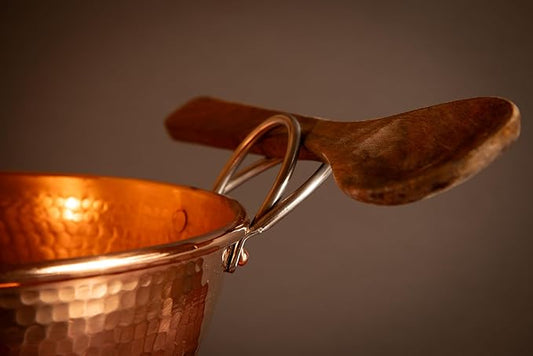 Sertodo Copper Mixing Bowl | 1.5 qt, 8-inch diameter | 100% Pure copper, heavy gauge, hand hammered | Whip egg whites to perfection | Not for salads