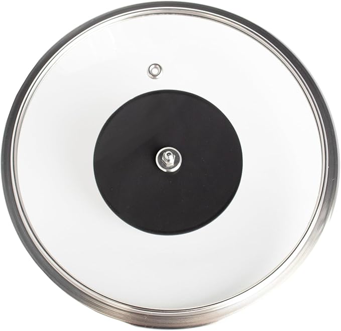 LIVWELL DiamondClad 8-Inch Tempered Glass Lid for the Hybrid Cookware Set - Home and Kitchen Gift - For Hybrid Stainless Steel Sauté Pan, Wok, Skillet and Frying Pan Lid - Dishwasher Safe, PFOA-Free