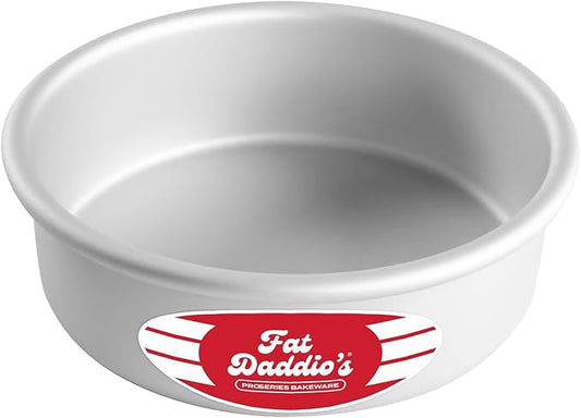 Fat Daddio's Round Cake Pan, 6 x 2 Inch, Silver