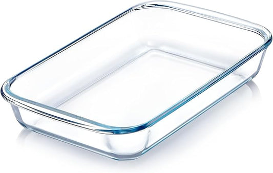 1.5 QT Glass Baking Dish for Oven, (Single Serving) Glass Pan for Cooking Dish Casserole Dish Rectangular Baking Pan Glass Bakeware