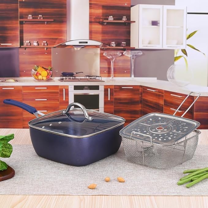 Cookware Set 23 Piece Nonstick Pots and Pans Set Bakeware Set Kitchen Induction Cookware Metal Utensil Oven & Dishwasher Safe