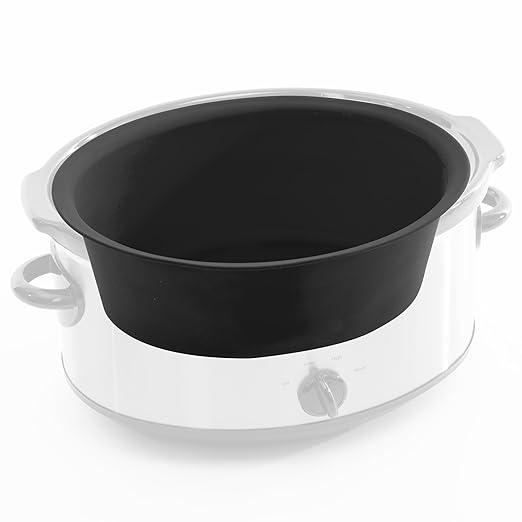 Silicone Slow Cooker Liner Insert, Compatible with 7 Quart Crock-Pot (SCV700-S-BR), BPA-Free Silicone, Dishwasher Safe and Mess Free, Charcoal Gray