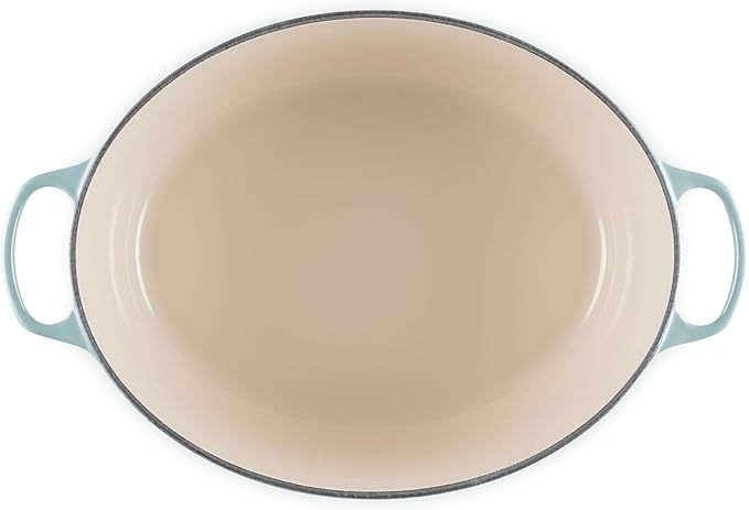 Le Creuset Enameled Cast Iron Signature Oval Dutch Oven, 15.5qt., Sea Salt