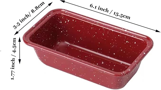 Small Mini Loaf Pans Nonstick Bread Pans Set for Toast Cute Little Cake Baking Tin 6.1x3.5x1.77 inch (Inner 4.5x1.77 Bottom, 5.3x2.75 Top) Carbon Steel Oven Air Fryer Instant Pot Bakeware 6 Pack