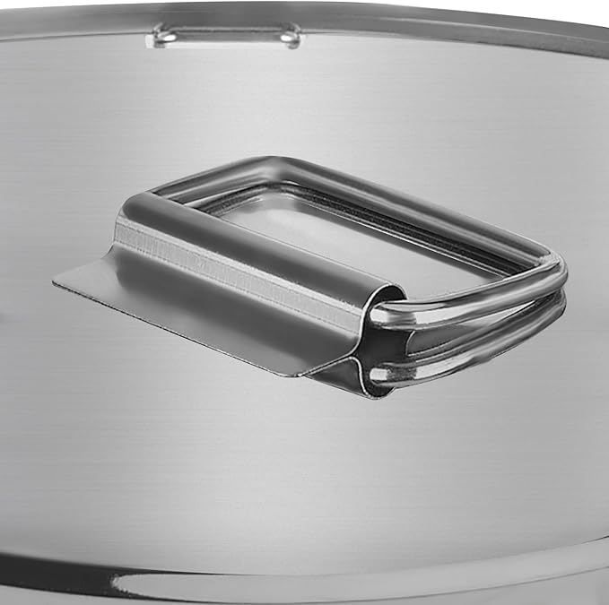 Stainless Steel Airtight Canister for Kitchen, 6L/1.59Gal Metal Food Storage Container Flour Bucket with Lid & Clamps, Bean Rice Cereal Canister Holder for Kitchen Restaurant, D7.9*H7.9in