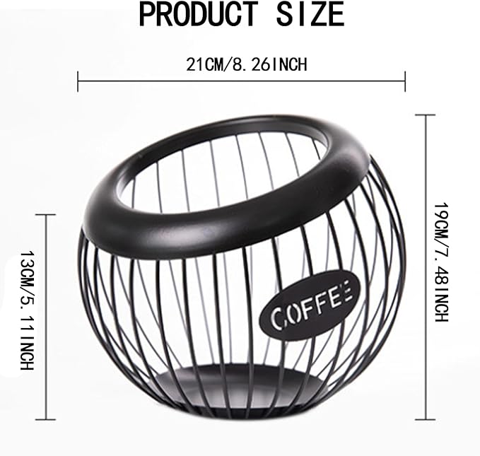 YYW Coffee Pod Holder - Large capacity k cup holder,easy to access and space saving design,Suitable for kitchen、living room or office area (Black)