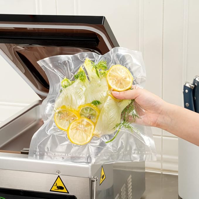 Restaurantware Fresh Hero 10 x 10 Inch Vacuum Sealer Bags 1000 Food Storage Bags - 3 mil Thick Microwavable Clear Plastic Sous Vide Bags Freezable For Storing Food Or Sous Vide Cooking