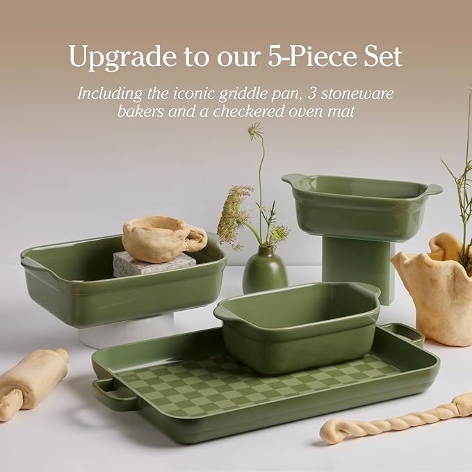 Our Place Mini Griddle Pan - 2 Quart Nonstick Ceramic Sheet Pan & Stovetop Griddle with Handles | Toxin-Free Cast Aluminum | Oven Safe up to 450°F | Sage