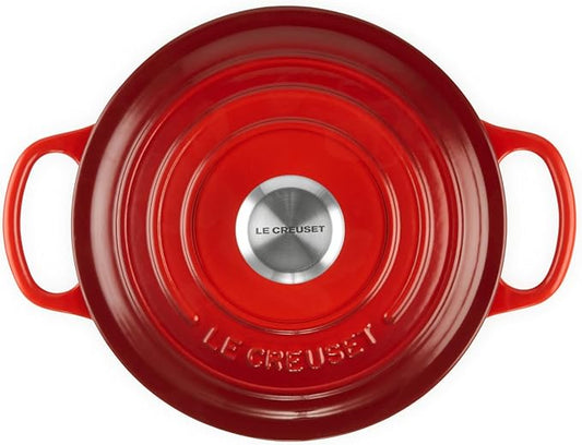 Le Creuset Enameled Cast Iron Signature Round Dutch Oven, 2 qt., Cerise