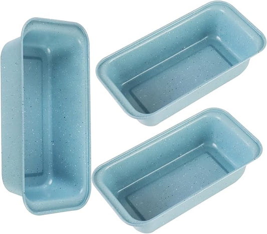 3-Piece Non Stick Bread Pans, 9x5 Inch Stackable Loaf Pan, Advanced Carbon Steel Bread Pans for Homemade Bread, Cakes, Lasagna, Sandwich - Oven-Safe & Easy Clean