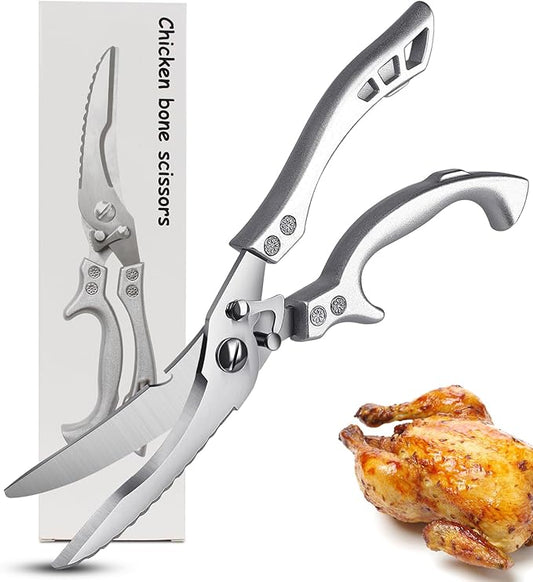 Poultry Shears, Heavy Duty Kitchen Shears With Anti-Slip Handle,Poultry Scissors for Meat, Chicken, Bone,Turkey, Fish