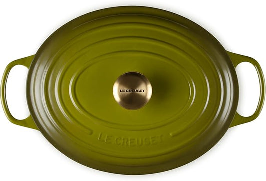 Le Creuset Enameled Cast Iron Signature Oval Dutch Oven, 6.75qt., Olive