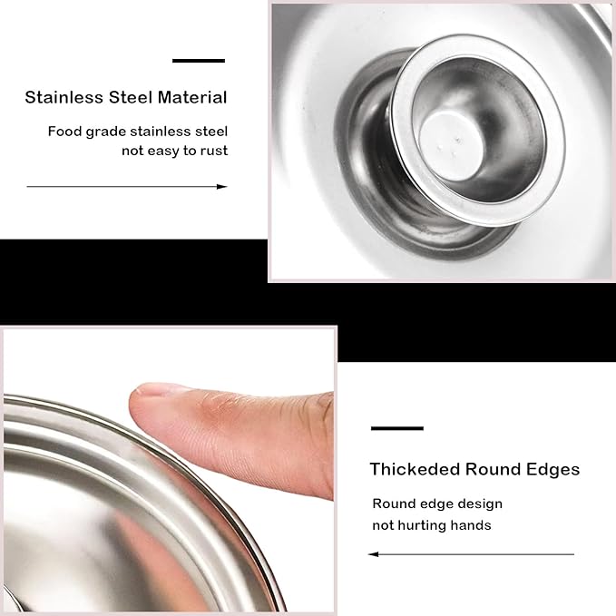 Milk Pot Lid 2Pcs Stainless Steel Cover Bowl 6.3in Universal Lid for Pots Small Mini Pan Lid Bowl Covers Reusable with Handle for Pan, 16cm
