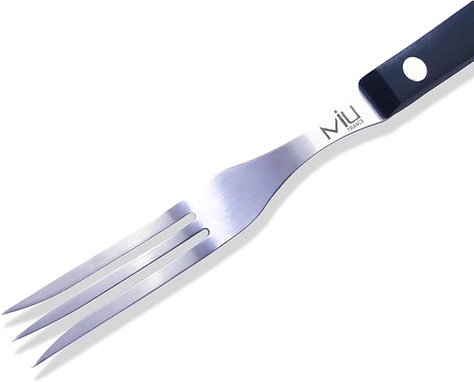 WALLFARM Granny Fork 10" 3-Tine - Pro-Grade Stainless Steel - Heat-Resistant BBQ Meat Fork - Ideal for Serving, Cooking, Turning, Roasting, Shredding, Barbecue