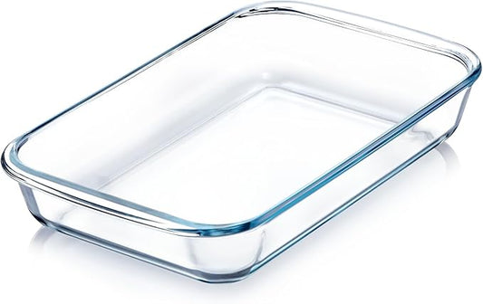 2 Quart Glass Baking Dish for Oven, Single Serving Glass Pan for Cooking Casserole Dish Rectangular Baking Pan Bakeware