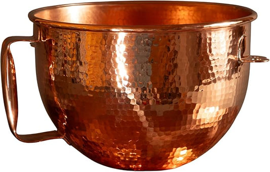 Sertodo Pure Copper 6 Quart Lift Stand Mixing Bowl compatible with Professional 6 quart 600 Series Mixers
