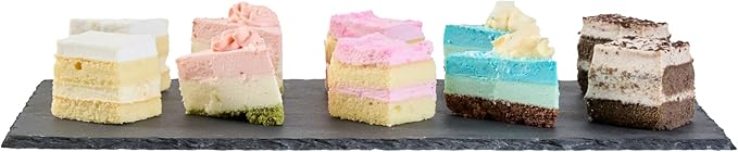 Restaurantware Slate Serving Tray 1 Pack of 11.8" x 6" Foam Feet Charcuterie Stone Plate Rustic Edges Freezable Black Serving Display Cheese Boards for Kitchen, Gourmet, Dining, Parties