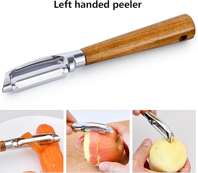 Left Handed Kitchen Scissors Poultry Shears and Can Opener, Peeler Set, Lefty Kitchen Tools Utensils for Left Hand People/Adults(4 in 1)