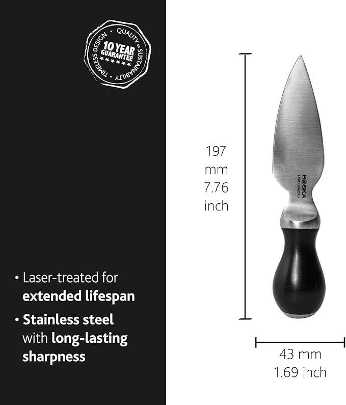 BOSKA Parmesan Knife Pro 110mm - Premium quality - Stainless steel - For Hard Cheeses like Parmesan - 1896 collection