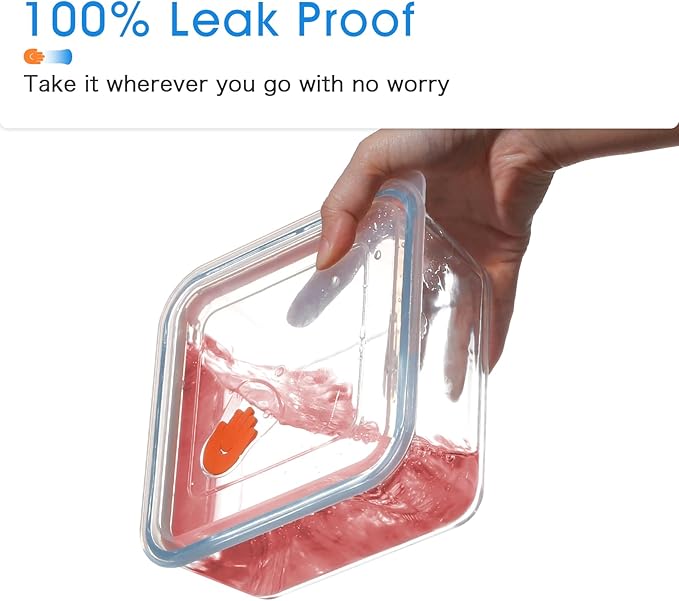 NUTRIUPS 1.1QT Square Glass Baking Dish with Lid, 6×6 inches Deep Small Baking Dish with Lid, Square Glass Baking Dishes for Oven