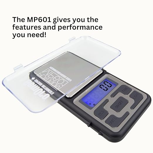 GemOro Platinum MP601 Jewelry Scale | Durable Precise Jewelers Premium Class Pocket Kitchen Scale | Digital Precision Tool | Expert Professional Reading & Accuracy 600g x 0.1g
