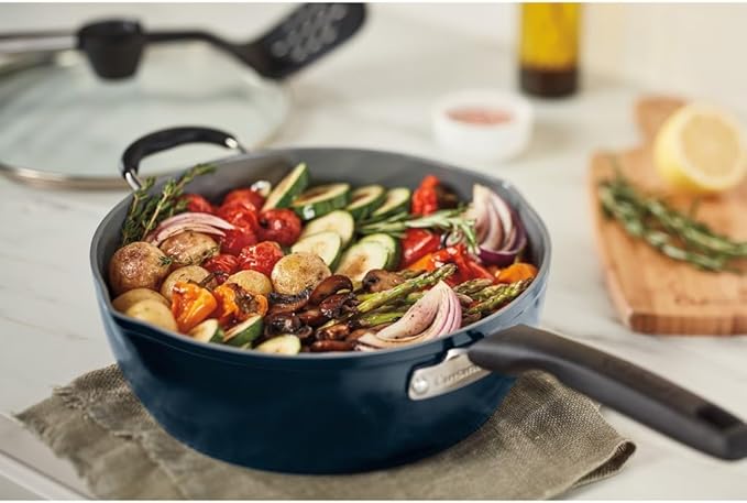 Cuisinart Preferred Pan 4-Pc Set - Nouveau Navy (4.5 Qt. Multi-Purpose Pan w/Cover, Steamer, Slotted Turner)