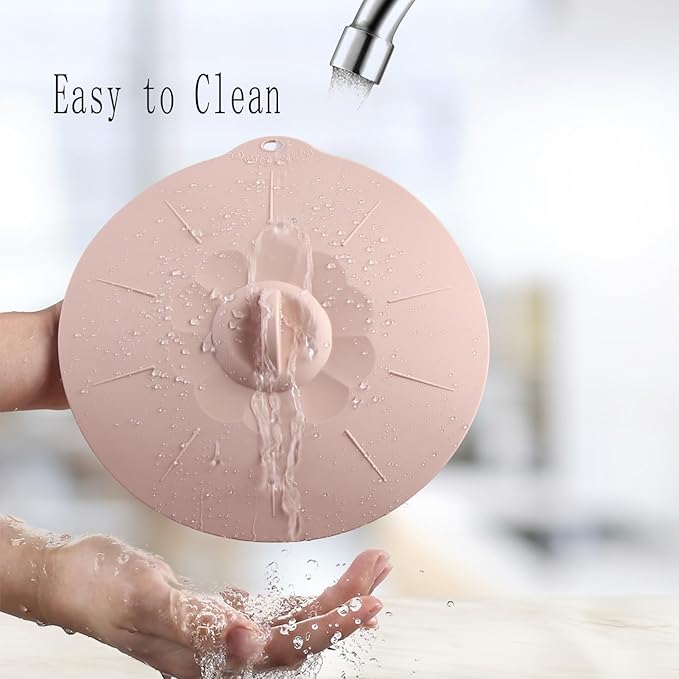 4"-12" Silicone Lids for Cups Bowls Plates Pans, Microwave Splatter Cover, Kitchen Containers Lids Cover for Food Storage, Multiple 5 Pack