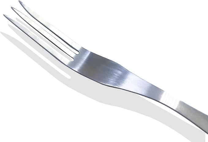 WALLFARM Granny Fork 12" 3-Tine - Pro-Grade Stainless Steel - Heat-Resistant BBQ Meat Fork - Ideal for Serving, Cooking, Turning, Roasting, Shredding, Barbecue