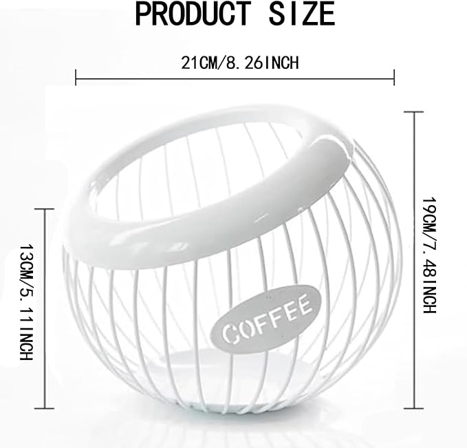 YYW Coffee Pod Holder - Large capacity k cup holder,easy to access and space saving design,Suitable for kitchen、living room or office area (White)