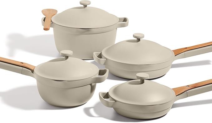 Our Place Cookware Set - Complete 13-Piece Set Including Always Pan 2.0, Mini Always Pan, Perfect Pot, and Mini Perfect Pot | Multifunctional, Toxin-Free Nonstick | Replaces 36 Pieces | Steam