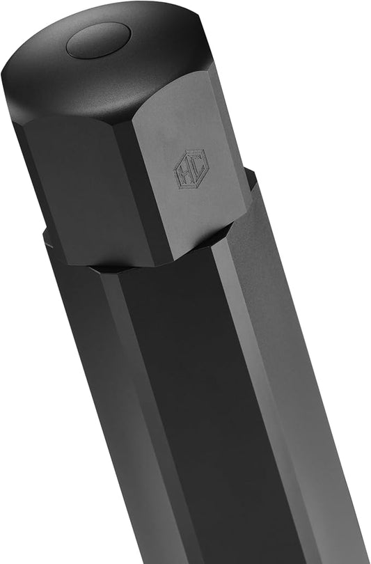 HexClad Salt and Pepper Mill Set with Adjustable Professional Grinders and No-Mess Caps