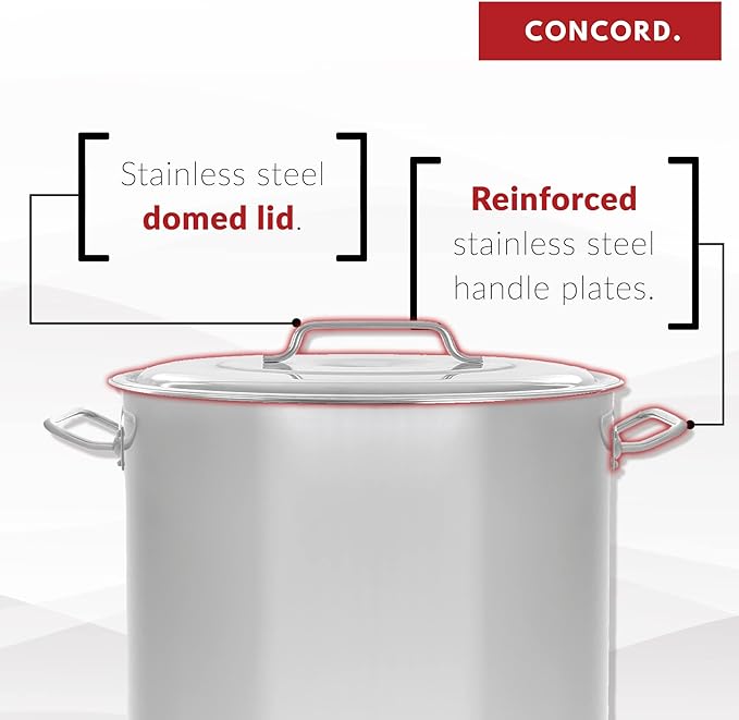 Concord 180 Quart Stainless Steel Stock Pot Cookware