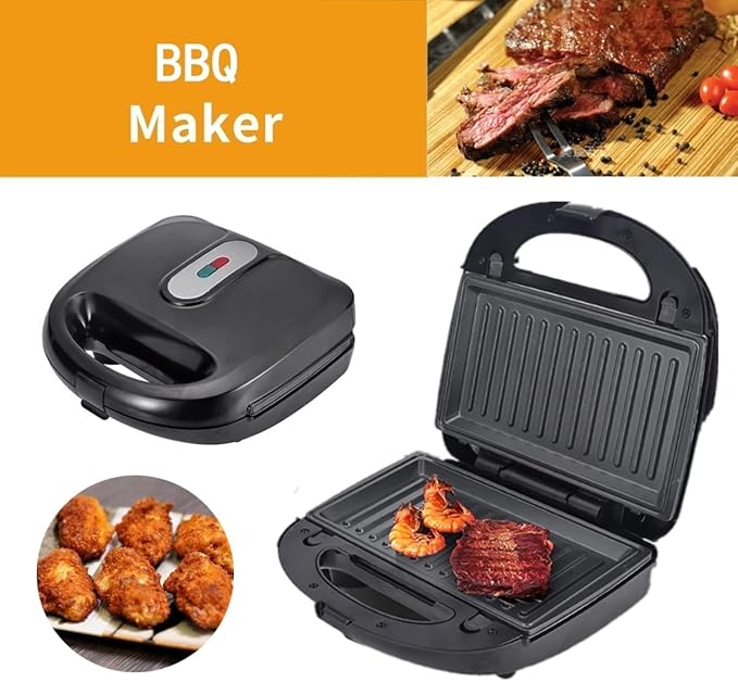 Donut Maker, 4 in 1 Electric Waffle Sandwich Machine,Panini Press Grill Iron Set with 4 interchangeable Removable Non Stick Plates,750W Detachable Dessert Toaster, Perfect for Breakfast