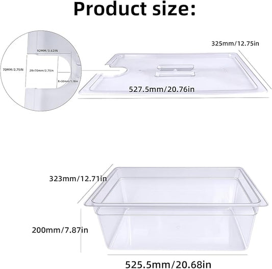 26 QT Sous Vide Container with Lid,Sous Vide Cookers Compatible with Anova, Joule, Nano, Wancle, Instapot,Perfect for Chicken, Beef,Parties and Professionals (26 qt without rack)