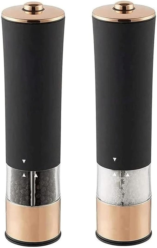 Professional Salt and Pepper Grinder Set – Premium Stainless Steel Salt and Pepper Shakers with Ceramic Spice Grinder Mill for Adjustable Coarseness