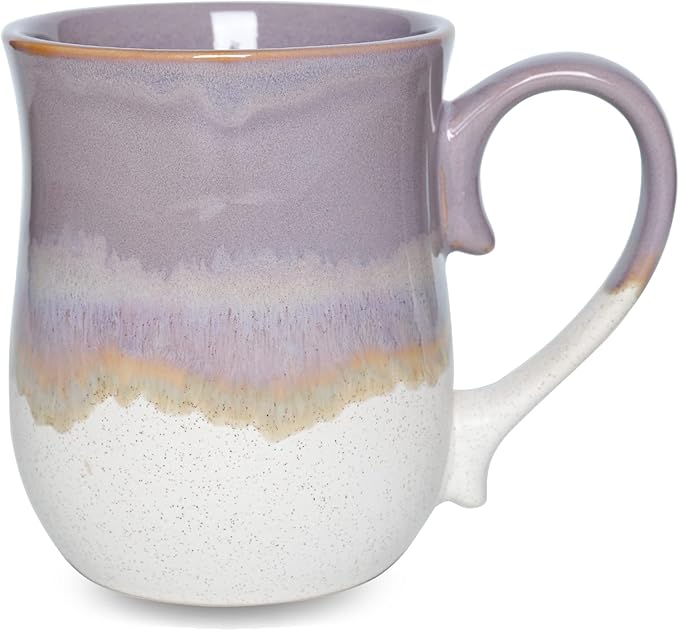 Bosmarlin Large Ceramic Coffee Mug, 20 Oz, Big Tea Cup for Office and Home, Dishwasher and Microwave Safe(20 Oz, Purple)