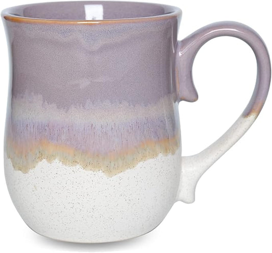 Bosmarlin Large Ceramic Coffee Mug, 20 Oz, Big Tea Cup for Office and Home, Dishwasher and Microwave Safe(20 Oz, Purple)