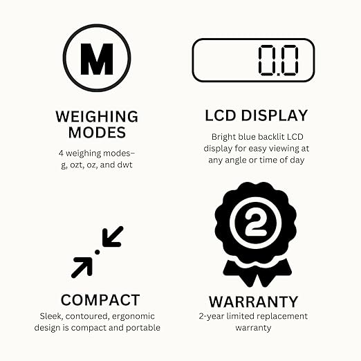 GemOro Platinum MP601 Jewelry Scale | Durable Precise Jewelers Premium Class Pocket Kitchen Scale | Digital Precision Tool | Expert Professional Reading & Accuracy 600g x 0.1g