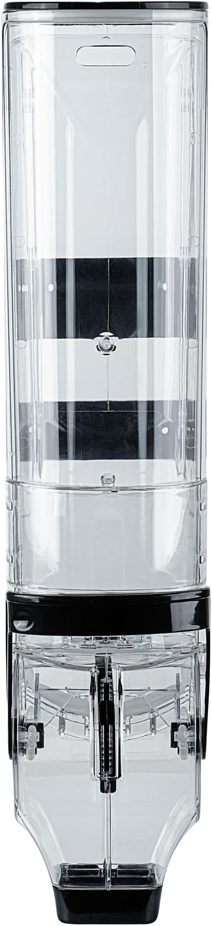 Restaurantware-Met Lux 5 Gallon Dry Food Dispenser, 1 Airtight Cereal Dispenser - Wall-Mounted, Single Control, 1 Black Plastic Grain Holder, For Snacks, Nuts, Or Coffee Beans