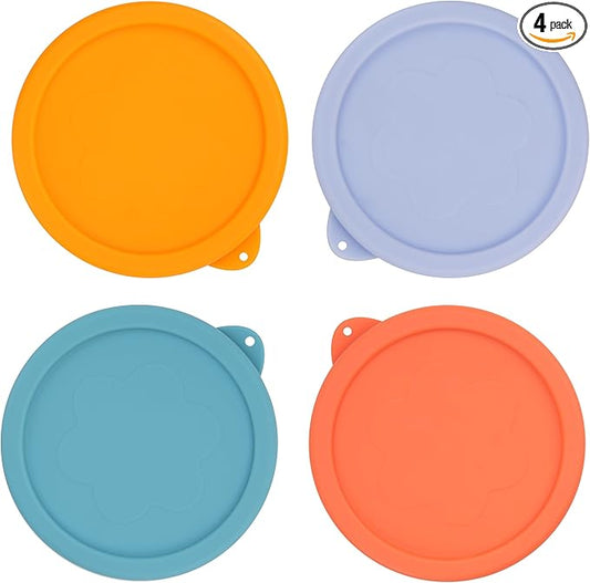 1 Cup Silicone Replacement Lids Storage Cover for Anchor Hocking Glass Bowls (Container not Included) 4 Pack Microwave, Dishwasher and Freezer Safe