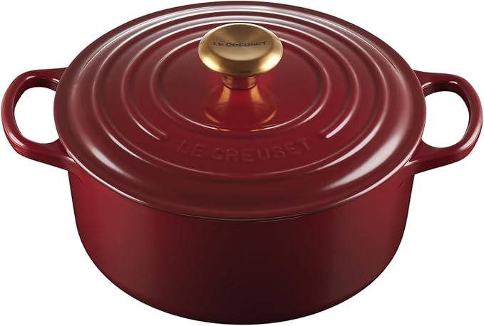 Le Creuset Enameled Cast Iron Signature Round Dutch Oven, 4.5 qt., Rhone
