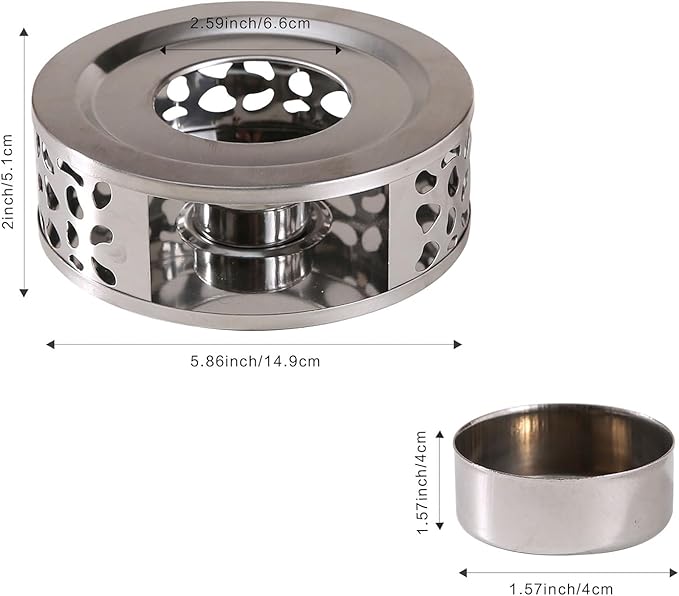 Stainless Steel Teapot Warmer, Tea Warmer for Teapot, Silver Color