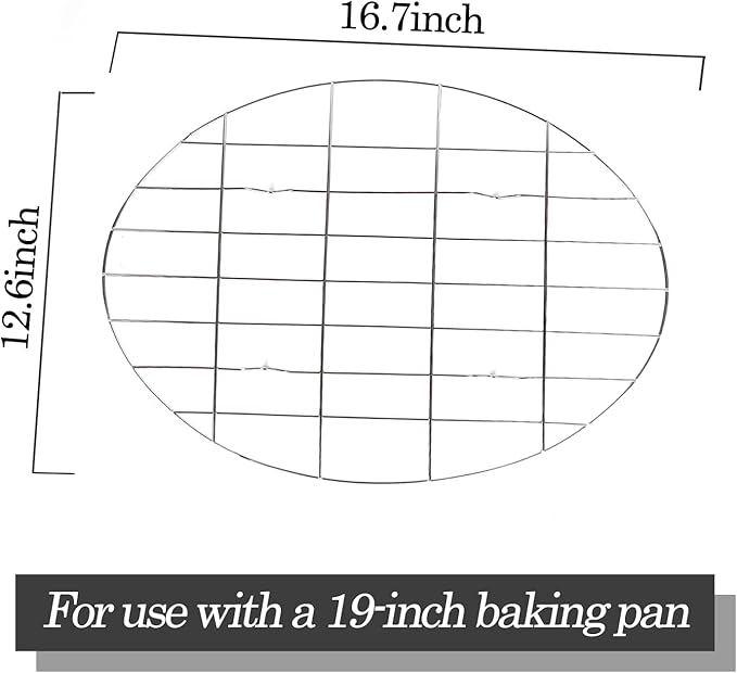 Enamel Roaster Pan With Lid and Rack Set 13"19"Granite Roasting Pans, Oval Large Turkey Baking Pan Suitable for Cooking 20lb Poultry and Beef Resists up to 932°F Oven Cookware
