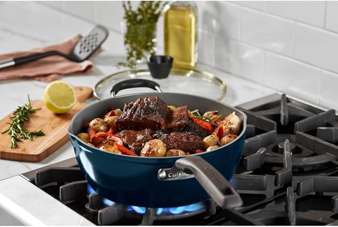 Cuisinart Preferred Pan 4-Pc Set - Nouveau Navy (4.5 Qt. Multi-Purpose Pan w/Cover, Steamer, Slotted Turner)
