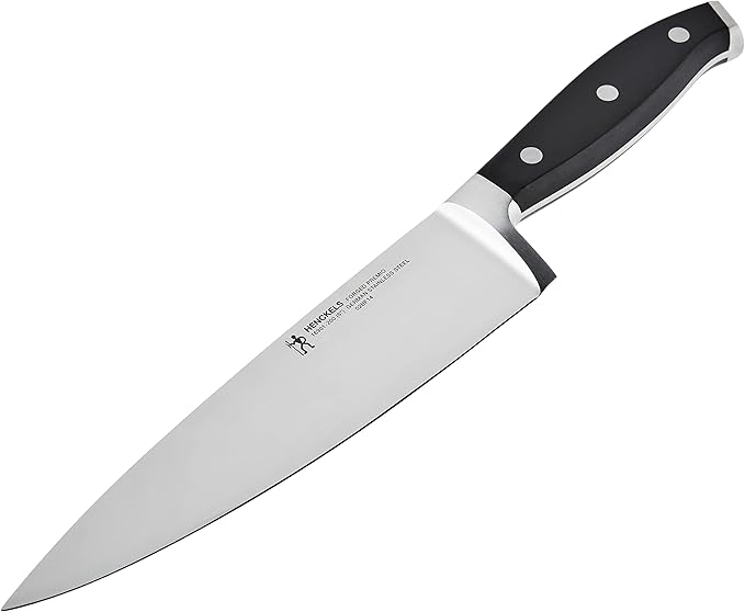 HENCKELS Forged Premio Razor-Sharp 8-Inch Chef Knife, Black, German Engineered Informed by 100+ Years of Mastery
