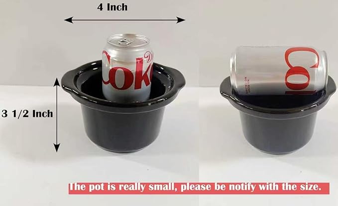 Mini Slow Cooker 0.65qt(20oz) warmer, fondue pot set,chocolate melting pot (stainless steel)… (pink)