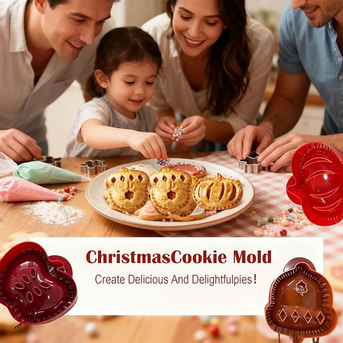 Mini pie Molds for Baking, Mini Apple pie Maker, Fall Hand pie Molds –Pie Molds for Kinds of Themed Parties, Christmas, and Thanksgiving (3PC Brown). (Brown)