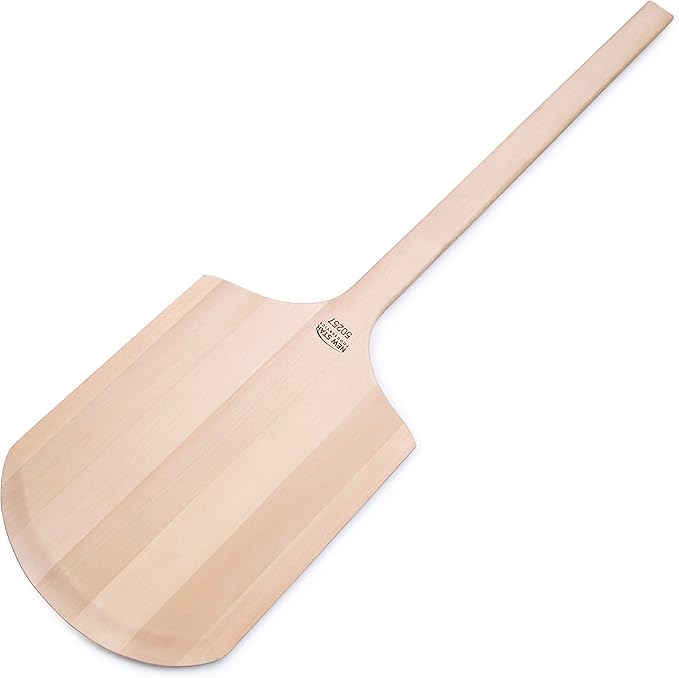 New Star Foodservice 50257 Restaurant-Grade Wooden Pizza Peel, 16" L x 12" W Plate, with 26" L Wooden Handle, 42" Overall Length
